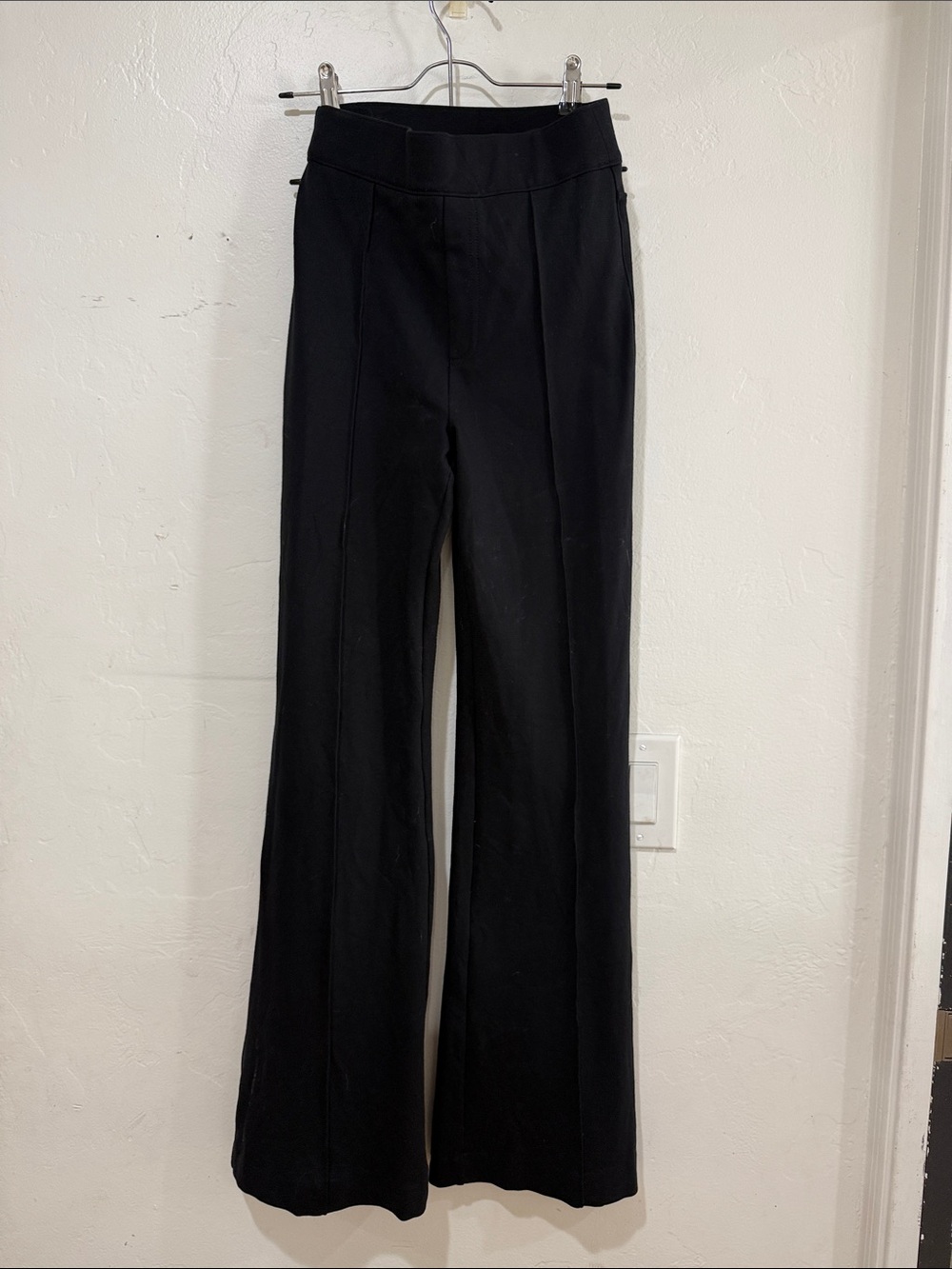 Women's Black Wide-Leg Ponte Pants